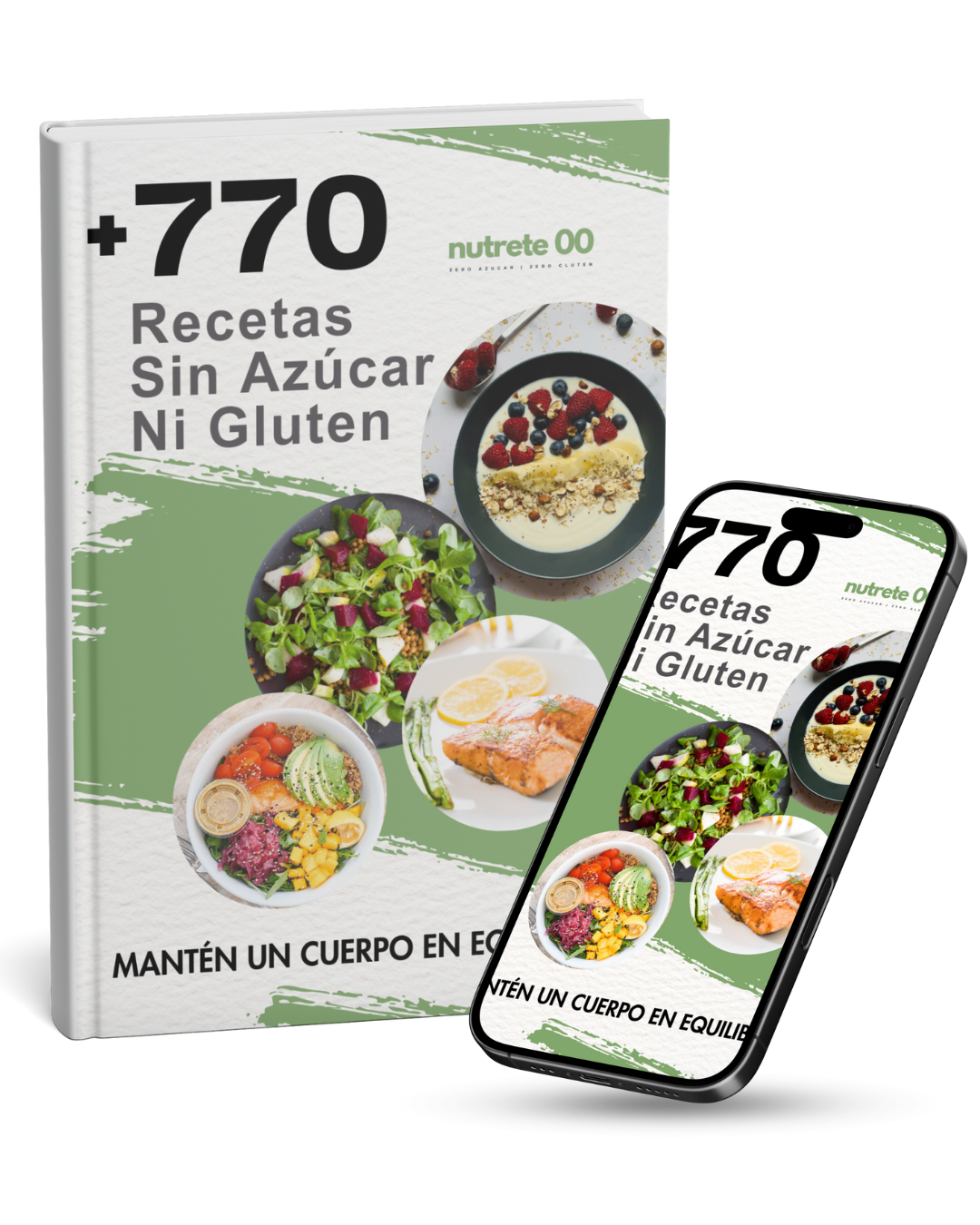 +de 770 Recetas Saludables sin azúcar ni gluten + 6 regalos extra